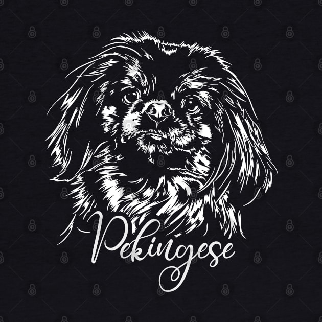 Funny Proud Pekingese dog portrait dog lover by wilsigns